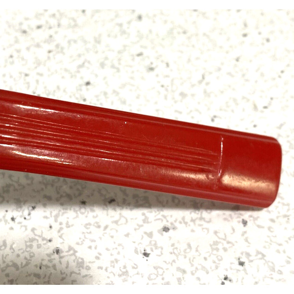Vintage Red Bakelite Handle Cake Breaker / Cutter / Pastry Fork Kitchen Utensil - Picture 4 of 8